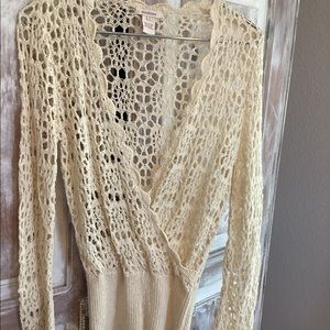 Sundance Vintage Crochet Sweater